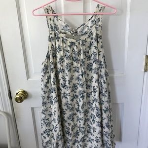 Floral Shift Dress Open Back